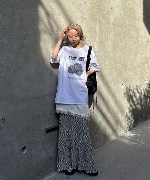 Ameri（アメリ）の「MEDI NUTRIENT AT FRUIT LAYERED TOP（Tシャツ