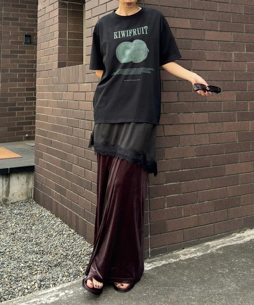 Ameri（アメリ）の「MEDI NUTRIENT AT FRUIT LAYERED TOP（Tシャツ