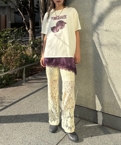 Ameri（アメリ）の「MEDI NUTRIENT AT FRUIT LAYERED TOP（Tシャツ