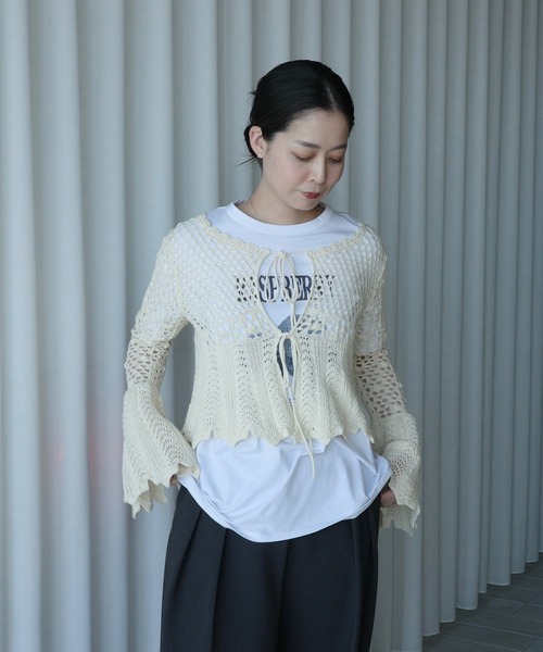 Ameri（アメリ）の「MEDI NUTRIENT AT FRUIT LAYERED TOP（Tシャツ