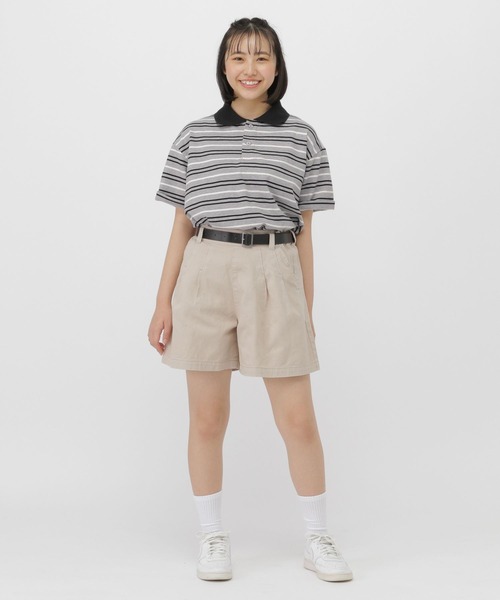 GLOBAL WORK(グローバルワーク)の「ボーダーポロシャツ/AND YUA ANY/633806(ポロシャツ・キッズ・ネイビー/グレー・170cm/150cm/160cm)」の20枚目の写真