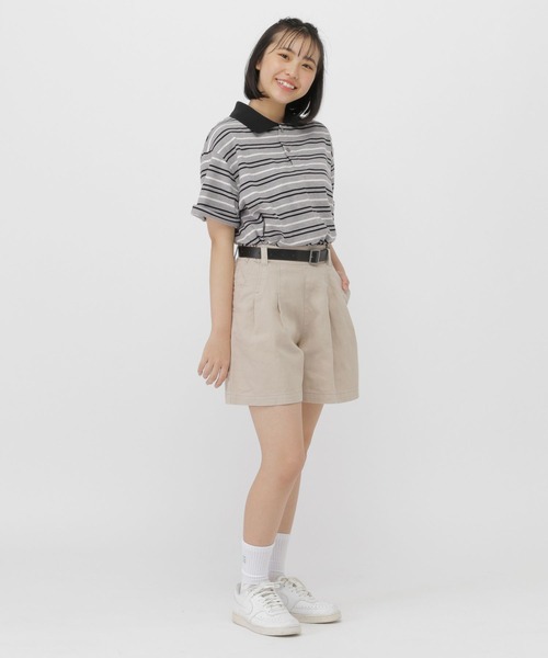 GLOBAL WORK(グローバルワーク)の「ボーダーポロシャツ/AND YUA ANY/633806(ポロシャツ・キッズ・ネイビー/グレー・170cm/150cm/160cm)」の19枚目の写真