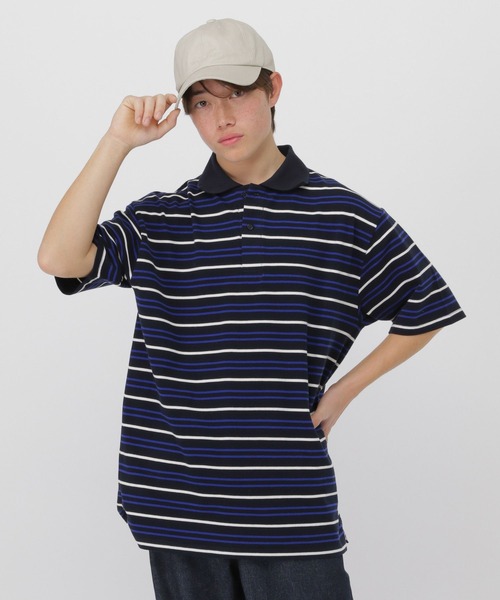 GLOBAL WORK(グローバルワーク)の「ボーダーポロシャツ/AND YUA ANY/633806(ポロシャツ・キッズ・ネイビー/グレー・170cm/150cm/160cm)」の11枚目の写真