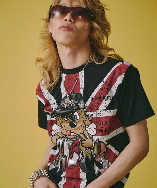 GALFY(ガルフィー)の「【GALFY/ガルフィー】UK ギャル男 TEE(Tシャツ/カットソー・メンズ・ネイビー/ブラック系2/ホワイト/ブラック系1・L/XL/M)」の3枚目の写真