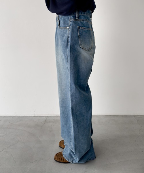 CANAL JEAN(キャナルジーン)の「El mar ワイドストレートデニムパンツ(デニムパンツ・レディース・インディゴブルー・MEDIUM/SMALL)」の7枚目の写真