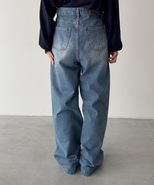 CANAL JEAN(キャナルジーン)の「El mar ワイドストレートデニムパンツ(デニムパンツ・レディース・インディゴブルー・MEDIUM/SMALL)」の8枚目の写真