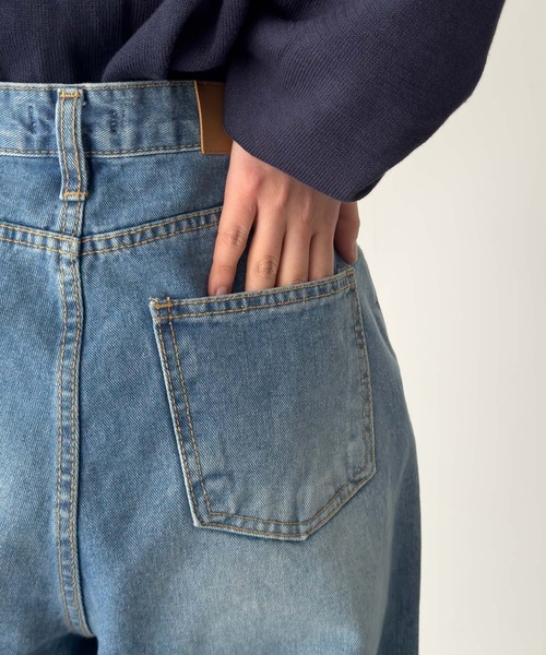 CANAL JEAN(キャナルジーン)の「El mar ワイドストレートデニムパンツ(デニムパンツ・レディース・インディゴブルー・MEDIUM/SMALL)」の10枚目の写真