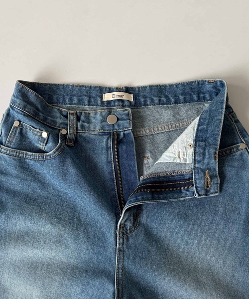 CANAL JEAN(キャナルジーン)の「El mar ワイドストレートデニムパンツ(デニムパンツ・レディース・インディゴブルー・MEDIUM/SMALL)」の12枚目の写真