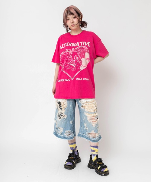 RNA（アールエヌエー）の「R4471 ダメージルーズクロップドパンツ（デニムパンツ・レディース・インディゴブルー・MEDIUM）」の19枚目の写真