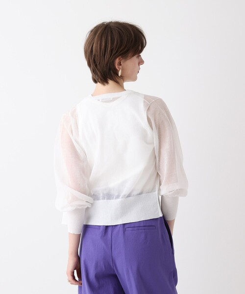 allureville（アルアバイル）の「シアーラミスキッパーカーディガン（ニット/セーター・レディース・パープル/イエロー/グレー系その他/オフホワイト・2）」の14枚目の写真