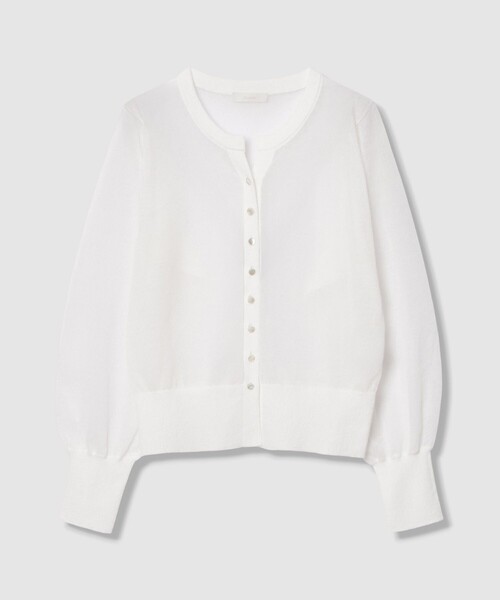 allureville（アルアバイル）の「シアーラミスキッパーカーディガン（ニット/セーター・レディース・パープル/イエロー/グレー系その他/オフホワイト・2）」の15枚目の写真
