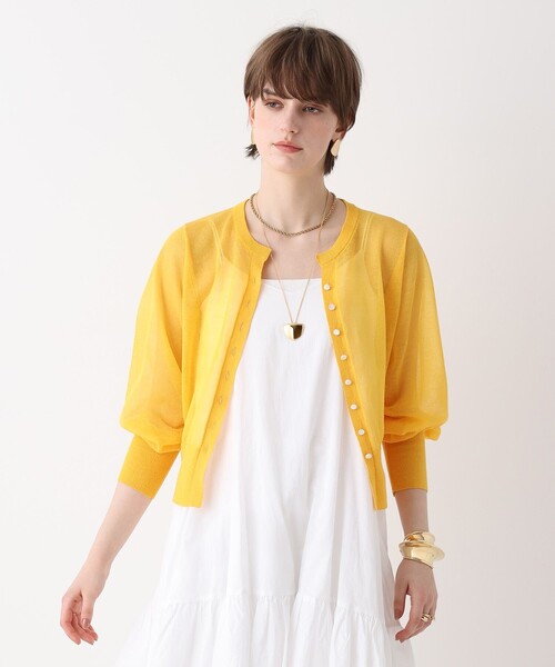 allureville（アルアバイル）の「シアーラミスキッパーカーディガン（ニット/セーター・レディース・パープル/イエロー/グレー系その他/オフホワイト・2）」の18枚目の写真