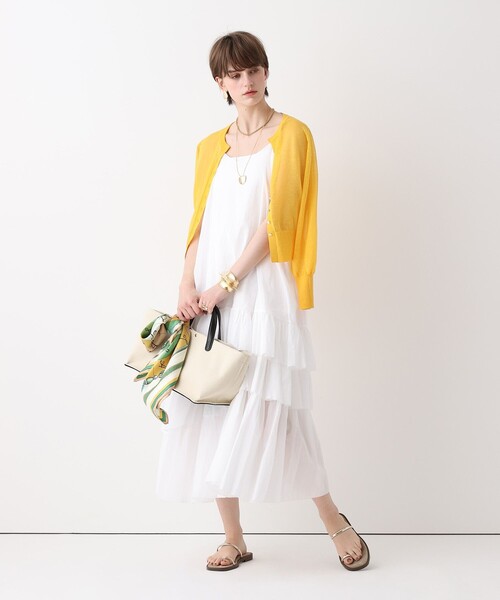 allureville（アルアバイル）の「シアーラミスキッパーカーディガン（ニット/セーター・レディース・パープル/イエロー/グレー系その他/オフホワイト・2）」の22枚目の写真