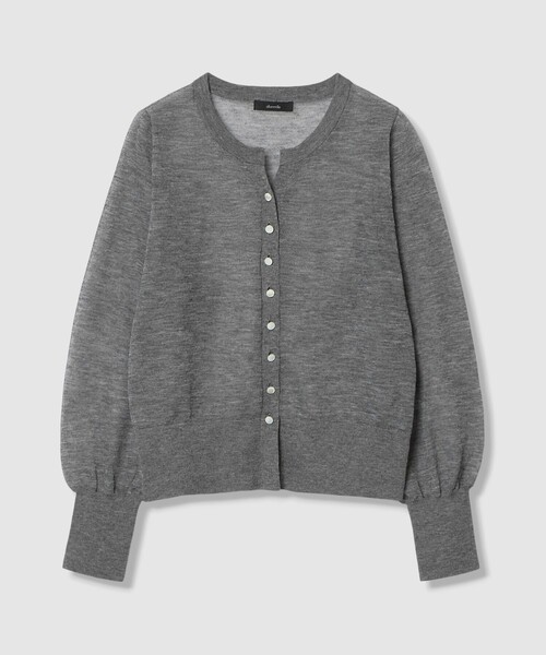 allureville（アルアバイル）の「シアーラミスキッパーカーディガン（ニット/セーター・レディース・パープル/イエロー/グレー系その他/オフホワイト・2）」の6枚目の写真