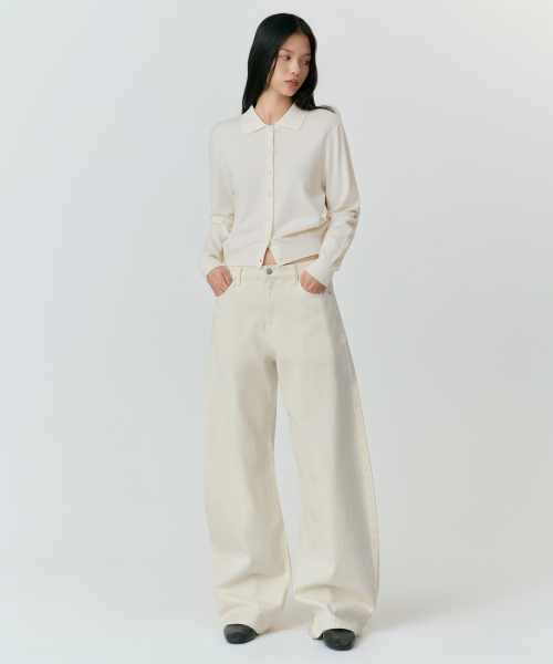 MUSINSA STANDARD WOMAN(ムシンサスタンダードウーマン)の「ウィメンズコットンカーブパンツ(5色)(その他パンツ・レディース・ベージュ/ブラック/クリーム/チャコールグレー/ブラウン・25/26/27/28/29/30/24)」の8枚目の写真