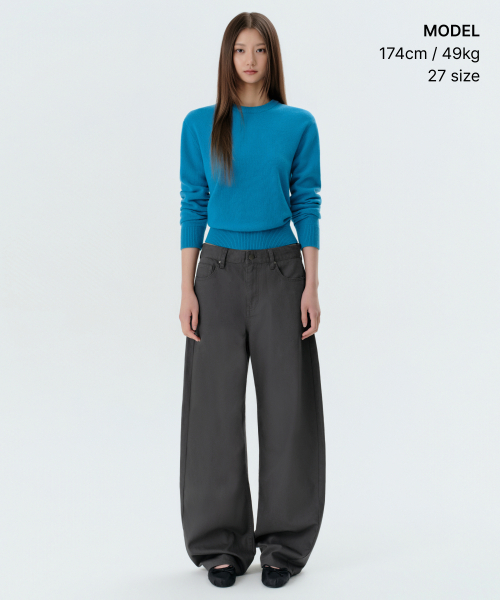 MUSINSA STANDARD WOMAN(ムシンサスタンダードウーマン)の「ウィメンズコットンカーブパンツ(5色)(その他パンツ・レディース・ベージュ/ブラック/クリーム/チャコールグレー/ブラウン・25/26/27/28/29/30/24)」の10枚目の写真