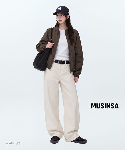 MUSINSA STANDARD WOMAN(ムシンサスタンダードウーマン)の「ウィメンズコットンカーブパンツ(5色)(その他パンツ・レディース・ベージュ/ブラック/クリーム/チャコールグレー/ブラウン・25/26/27/28/29/30/24)」の15枚目の写真