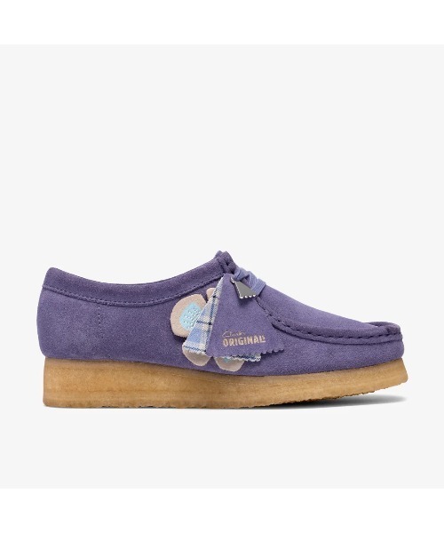 Clarks(クラークス)の「【Clarks】- スエードレザーシューズ【Wallabee. (WOMENS) Purple Interest 26186542】(モカシン/デッキシューズ・レディース・パープル・24.5cm/24.0cm/23.5cm)」の2枚目の写真