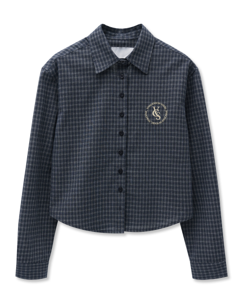 Vivacious(ビバシャス)の「ロールチェックシャツ NAVY(シャツ/ブラウス・レディース・ネイビー・SMALL/MEDIUM)」の4枚目の写真
