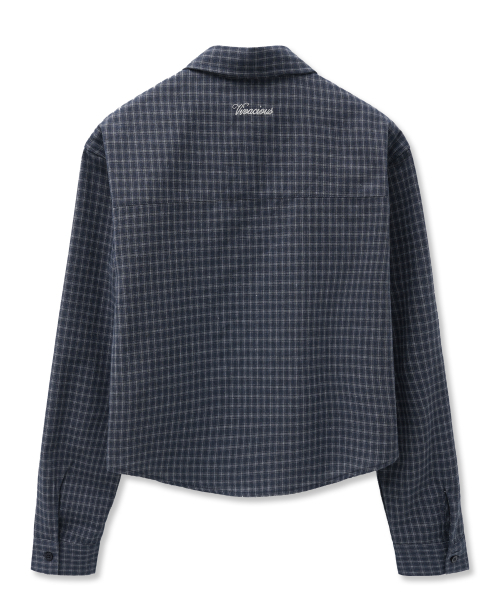 Vivacious(ビバシャス)の「ロールチェックシャツ NAVY(シャツ/ブラウス・レディース・ネイビー・SMALL/MEDIUM)」の5枚目の写真