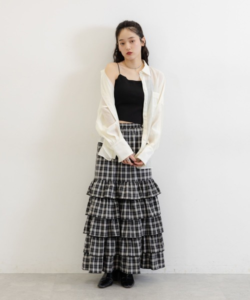 RAGEBLUE（レイジブルー）の「カップ付きキャミソール（キャミソール・レディース・ブラック/ホワイト・FREE）」の7枚目の写真