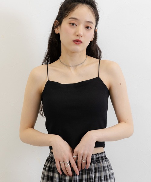 RAGEBLUE（レイジブルー）の「カップ付きキャミソール（キャミソール・レディース・ブラック/ホワイト・FREE）」の9枚目の写真