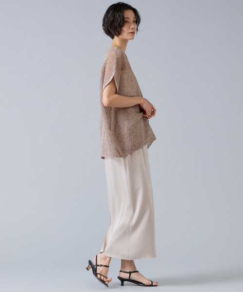 Liesse（リエス）の「マルチウェイメッシュスリッニット（ニット/セーター・レディース・ベージュ/ブラック・FREE）」の16枚目の写真