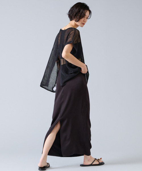 Liesse（リエス）の「マルチウェイメッシュスリッニット（ニット/セーター・レディース・ベージュ/ブラック・FREE）」の15枚目の写真