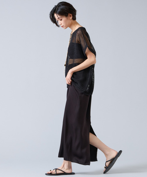 Liesse（リエス）の「マルチウェイメッシュスリッニット（ニット/セーター・レディース・ベージュ/ブラック・FREE）」の11枚目の写真