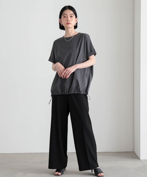 for/c(フォーシー)の「ドロストヘムトップス【サスティナブル】(Tシャツ/カットソー・レディース・オフホワイト/チャコール・M/L)」の8枚目の写真