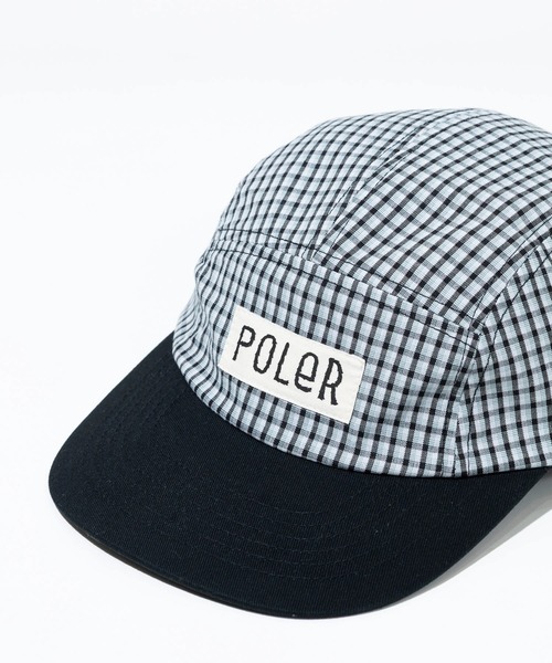 POLeR(ポーラー)の「POLeR/ポーラー CHECK P CAP(キャップ・メンズ・ブラック・FREE)」の2枚目の写真