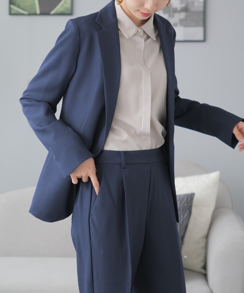 festinalente（フェスティナレンテ）の「スナップボタン レギュラーカラー 長袖シャツ（シャツ/ブラウス・レディース・ブラック/ベージュ/ホワイト・LL/L/M/S）」の15枚目の写真