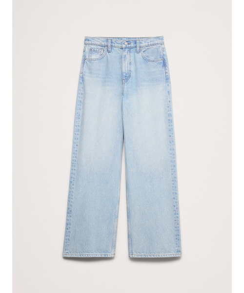 Banana Republic(バナナリパブリック)の「アイコン クラシック ワイドレッグ クロップ ジーンズ(デニムパンツ・レディース・ライトインディゴブルー・28/27/26/25/24)」の10枚目の写真
