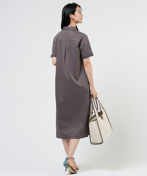 J.PRESS Ladies(J.プレス レディス)の「【WEB限定】コットンスムース ポロワンピース(ワンピース・レディース・ネイビー系/ブラウン系/ブラック系・XS)」の7枚目の写真