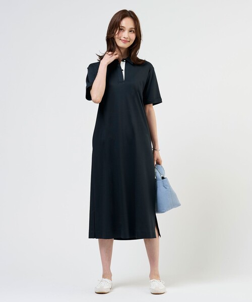 J.PRESS Ladies(J.プレス レディス)の「【WEB限定】コットンスムース ポロワンピース(ワンピース・レディース・ネイビー系/ブラウン系/ブラック系・XS)」の8枚目の写真