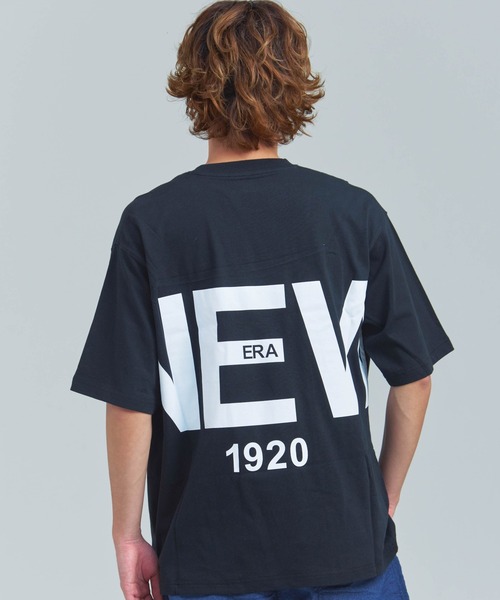 NEW ERA(ニューエラ)の「NEWERA-SS OS CT TEE ZOOM UP LOGO 261(Tシャツ/カットソー・メンズ・ホワイト/ブラック・M/L)」の1枚目の写真