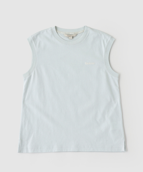 Barbour(バブアー)の「Barbour / バブアー rowane sleeveless top(Tシャツ/カットソー・メンズ・ホワイト/ピンク/ブルー系その他/ブラック・MEDIUM)」の2枚目の写真