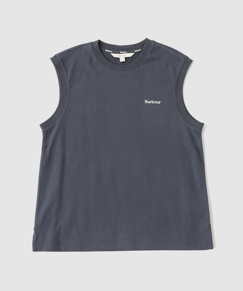 Barbour(バブアー)の「Barbour / バブアー rowane sleeveless top(Tシャツ/カットソー・メンズ・ホワイト/ピンク/ブルー系その他/ブラック・MEDIUM)」の1枚目の写真
