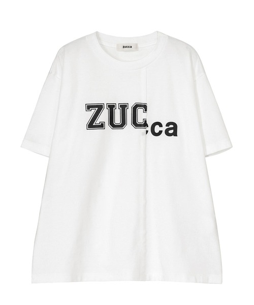 ZUCCa(ズッカ)の「カレッジTドッキング(Tシャツ/カットソー・レディース・オフホワイト/ブルー/ブラック/ホワイト・M size)」の1枚目の写真