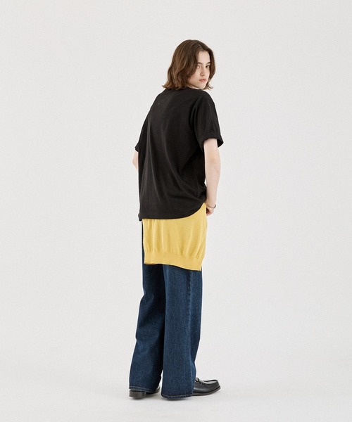 ONCILY（オンシェリー）の「HEART BUTTON SLUB HENLEY TEE / ハートボタン スラブヘンリーネックTEE（Tシャツ/カットソー・メンズ・アイボリー/オフホワイト/ネイビー/ブラック/ボルドー/ブルー・MEDIUM/LARGE/SMALL）」の21枚目の写真