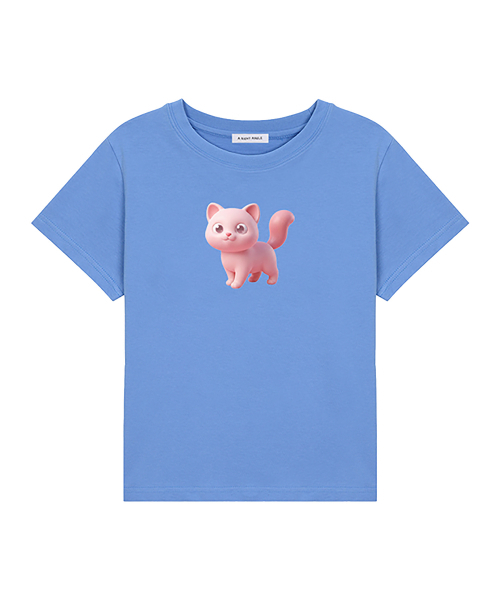 ARIGHTANGLE（アライトアングル）の「PINK CAT CROP TEE (3 COLOR)（Tシャツ/カットソー・レディース・スカイブルー/パープル/レッド・FREE）」の4枚目の写真