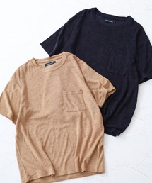 接触冷感パイルポケ付きTシャツ 半袖
