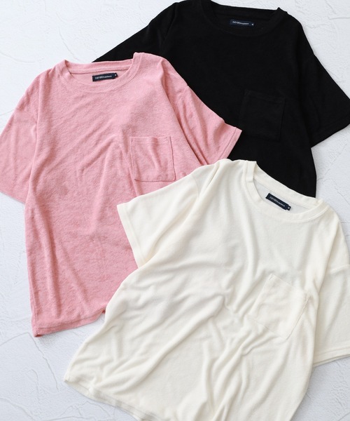 FUNALIVE（ファンアライブ）の「接触冷感パイルポケ付きTシャツ 半袖（Tシャツ/カットソー・メンズ・ピンク/ホワイト/ネイビー/ベージュ/ブラック・XL/L/M）」の5枚目の写真