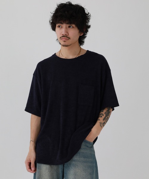 FUNALIVE（ファンアライブ）の「接触冷感パイルポケ付きTシャツ 半袖（Tシャツ/カットソー・メンズ・ピンク/ホワイト/ネイビー/ベージュ/ブラック・XL/L/M）」の11枚目の写真