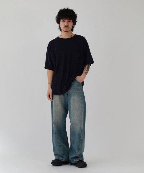 FUNALIVE（ファンアライブ）の「接触冷感パイルポケ付きTシャツ 半袖（Tシャツ/カットソー・メンズ・ピンク/ホワイト/ネイビー/ベージュ/ブラック・XL/L/M）」の7枚目の写真