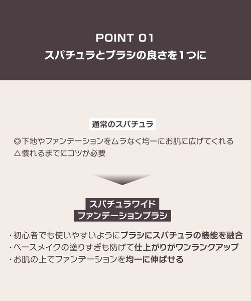 wakemake(ウェイクメイク)の「スパチュラワイドファンデーションブラシ(小サイズ)(メイクブラシ・レディース・その他・FREE)」の6枚目の写真