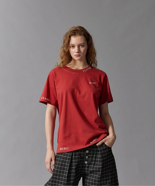 CIVVY.（シヴィ―）の「Hand Stitch T-Shirt - ハンドステッチTシャツ -（Tシャツ/カットソー・メンズ・レッド/アイボリー/ネイビー・MEDIUM/LARGE）」の19枚目の写真