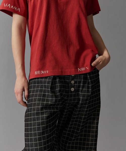 CIVVY.（シヴィ―）の「Hand Stitch T-Shirt - ハンドステッチTシャツ -（Tシャツ/カットソー・メンズ・レッド/アイボリー/ネイビー・MEDIUM/LARGE）」の11枚目の写真