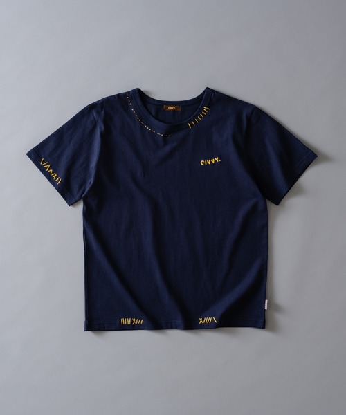 CIVVY.（シヴィ―）の「Hand Stitch T-Shirt - ハンドステッチTシャツ -（Tシャツ/カットソー・メンズ・レッド/アイボリー/ネイビー・MEDIUM/LARGE）」の21枚目の写真