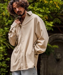 ms6538-Slub Yarn Monogram Shirts セミロングシャツ(A72026cmb)